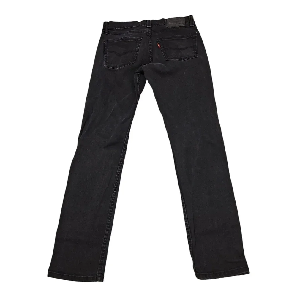 Levis Mens Black 511 Performance Slim Straight Stretch Denim Jeans‎ Size 29x30